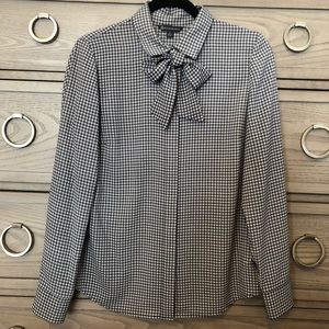 Black Houndstooth Blouse